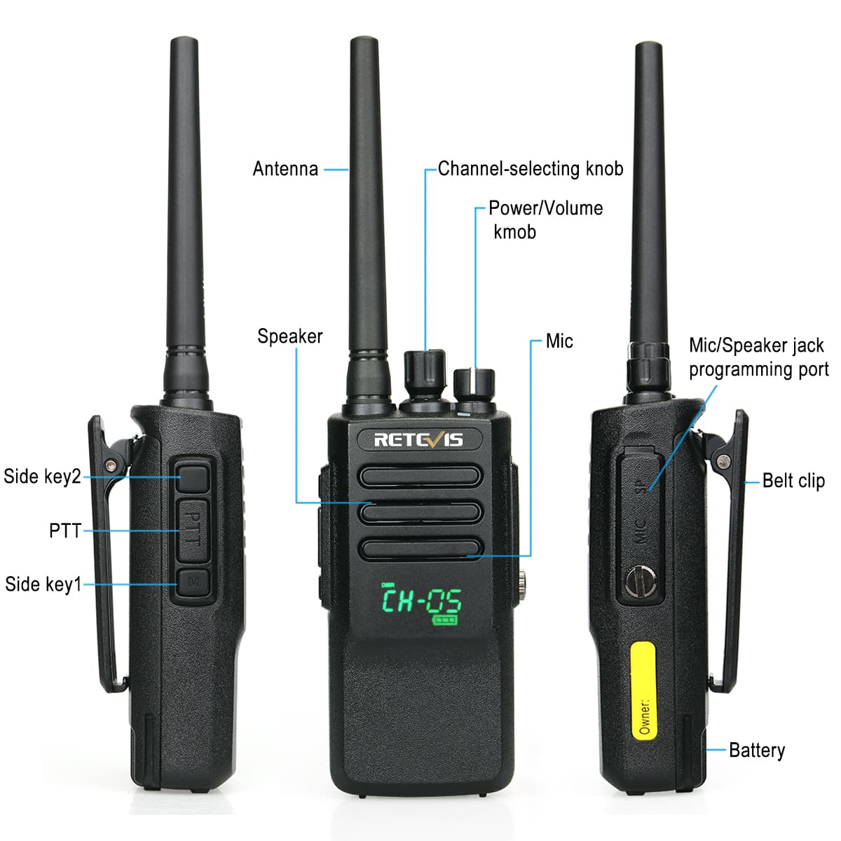 RT50 High Power IP67 Business DMR Radio