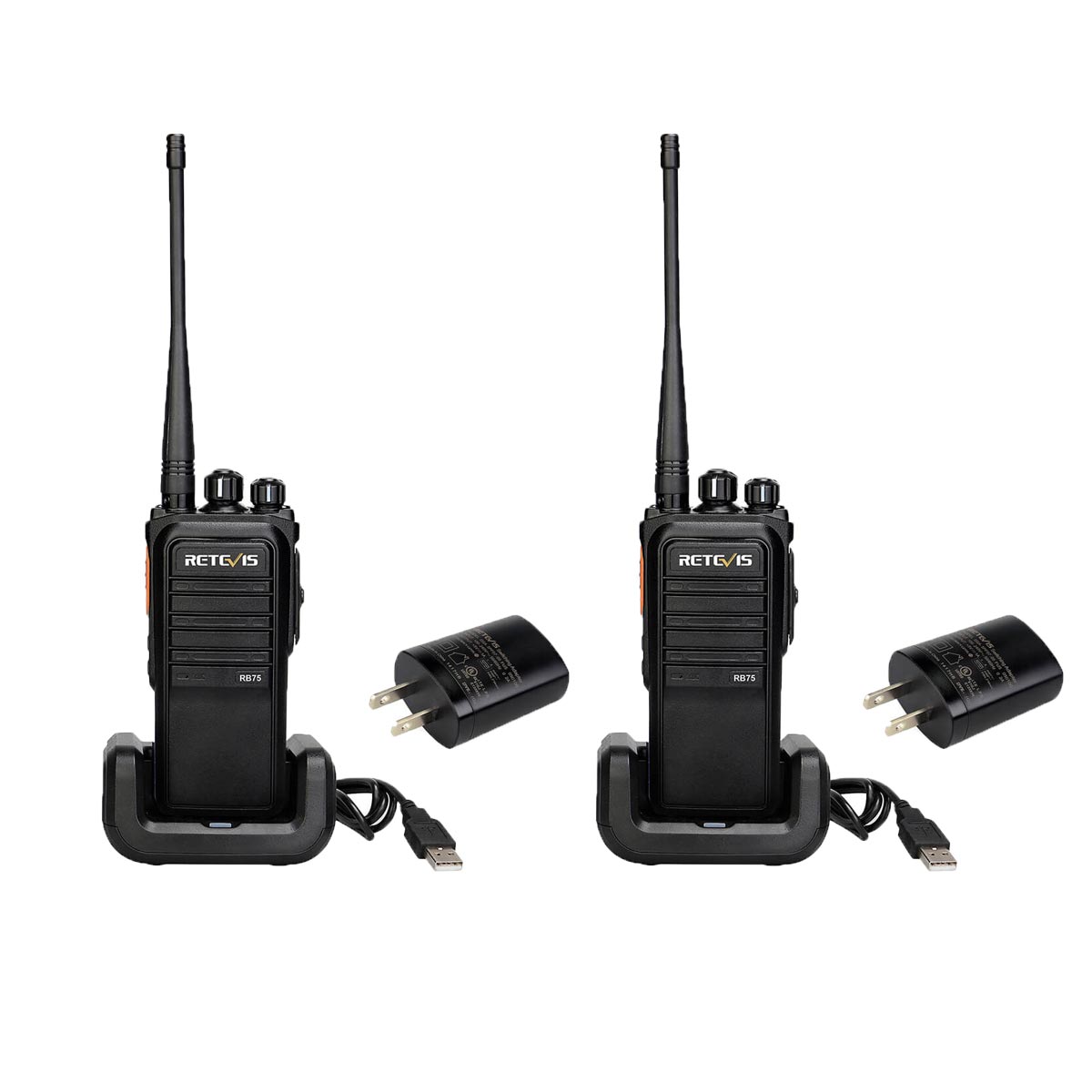 RB75 IP67 Waterproof Large Battery GMRS Farm Two Way Radio